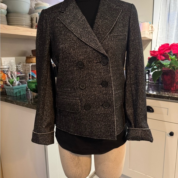 JCrew Women's Charcoal Double-Breasted Jacket - Picture 3 of 11